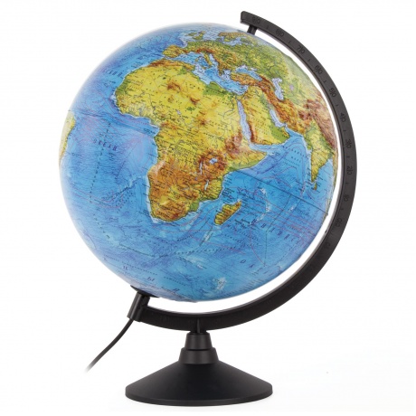 Глобус физический/политический Globen Классик, диаметр 320 мм, с подсветкой, рельефный, К013200223 - фото 1