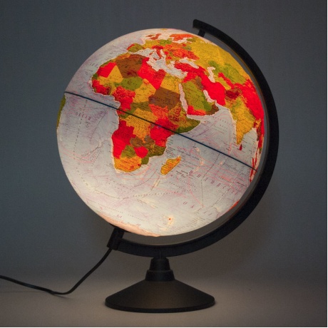 Глобус физический/политический Globen Классик, диаметр 320 мм, с подсветкой, рельефный, К013200223 - фото 2