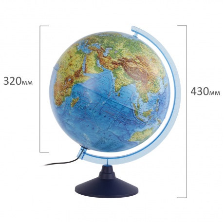 Глобус интерактивный физический/политический Globen, диаметр 320 мм, с подсветкой, INT13200288 - фото 5