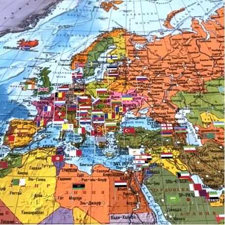 112381, Карта мира политическая 101х70 см, 1:32М, с ламинацией, интерактивная, европодвес, BRAUBERG, 112381 - фото 5