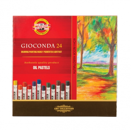 Пастель масляная художественная KOH-I-NOOR Gioconda, 24 цвета, круглое сечение, 8354024001KS - фото 1