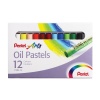 Пастель масляная художественная PENTEL Oil Pastels, 12 цветов, к...