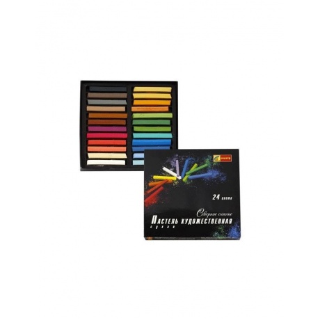 Пастель сухая художественная СПЕКТР Северное сияние, 24 цвета, квадратное сечение, 06С-406 - фото 2