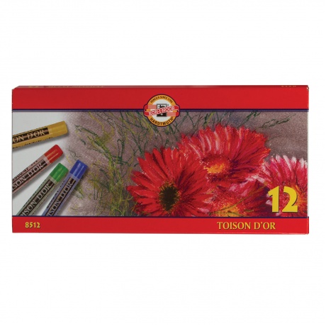 Пастель сухая художественная KOH-I-NOOR Toison D'or, 12 цветов, круглое сечение, 8512012004SV - фото 1