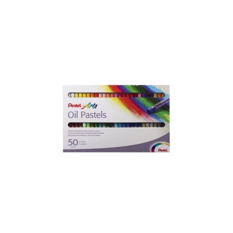 Пастель масляная художественная PENTEL Oil Pastels, 50 цветов, круглое сечение, картонная упаковка, PHN4-50 - фото 1