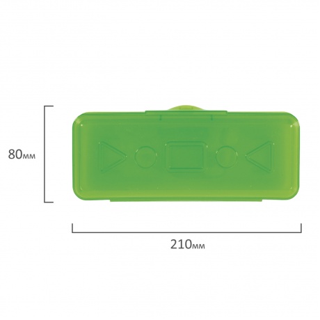 Пенал пластиковый ПИФАГОР тонированный, ассорти 4 цвета, 20х7х4 см, 228113, (Цена за 5 шт.) - фото 6