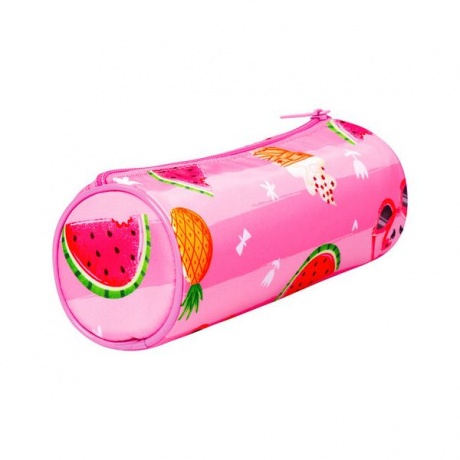 229009, Пенал-тубус BRAUBERG, с эффектом Soft Touch, мягкий, Watermelon, 22х8 см - фото 6