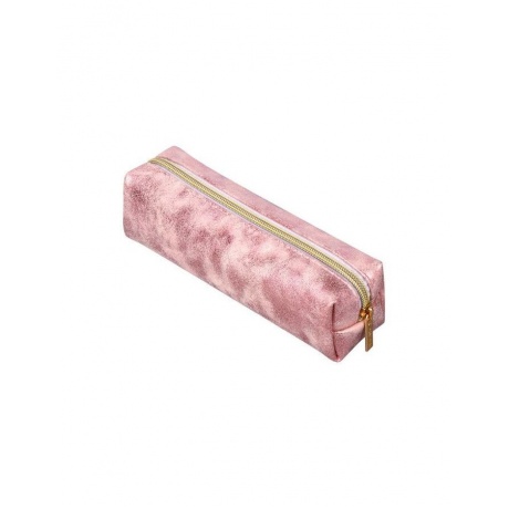 228997, Пенал-косметичка BRAUBERG, экокожа, Luxury, с эффектом позолоты, розовый, 21*5*6 см - фото 1