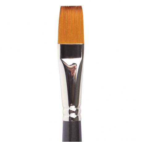 Кисть художественная профессиональная BRAUBERG ART CLASSIC, синтетика мягкая, под колонок, плоская, № 18, короткая ручка, (Цена за 5 шт.) - фото 3