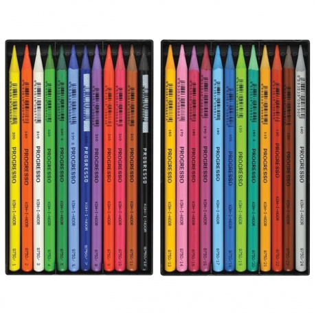 Карандаши цветные художественные KOH-I-NOOR Progresso, 24 цвета, 7,1 мм, в лаке, без дерева, заточенные, 8758024007PZ - фото 3