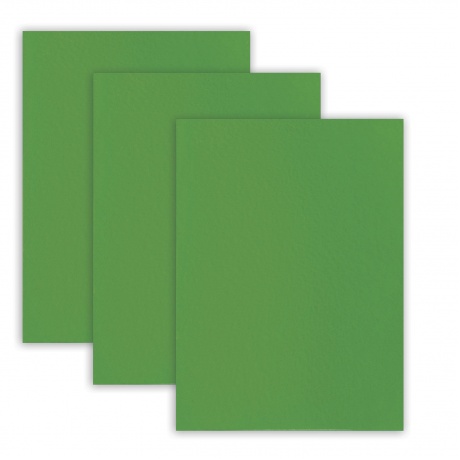 Цветной фетр для творчества, 400х600 мм, BRAUBERG/ОСТРОВ СОКРОВИЩ, 3 листа, толщина 4 мм, плотный, зеленый, 660656 - фото 3