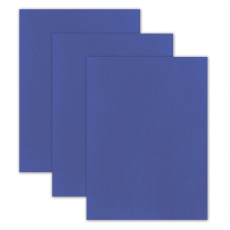 Цветной фетр для творчества, 400х600 мм, BRAUBERG, 3 листа, толщина 4 мм, плотный, синий, 660657 - фото 3