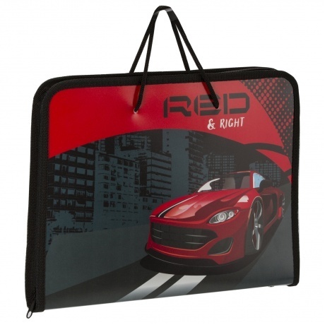 

270158, Папка для труда с ручками ПИФАГОР А4, пластик, молния вокруг, органайзер, "Speed", 270158