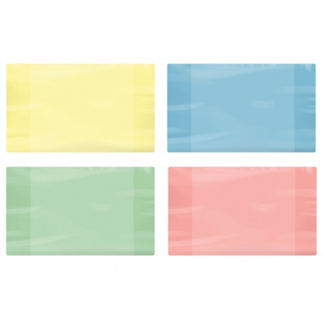 Обложка ПВХ для тетради и дневника ПИФАГОР, цветная, плотная, 100 мкм, 210х350 мм, 227480, (Цена за 50 шт.) - фото 1