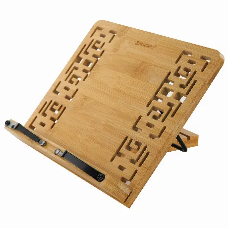 237897, Подставка для книг и планшетов бамбуковая резная BRAUBER...