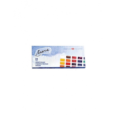 Краски акварельные художественные Ладога, 24 цвета, кювета 2,5 мл, картонная коробка, 2041026 - фото 1