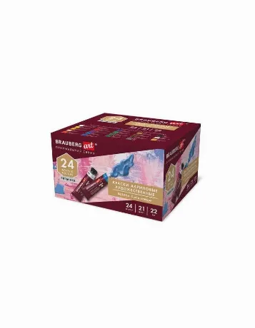 191782, Краски акриловые художественные BRAUBERG ART PREMIERE, Н...