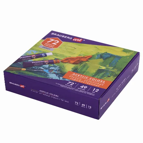 192296, Краски акриловые художественные, НАБОР 72 штуки, 49 цвет...
