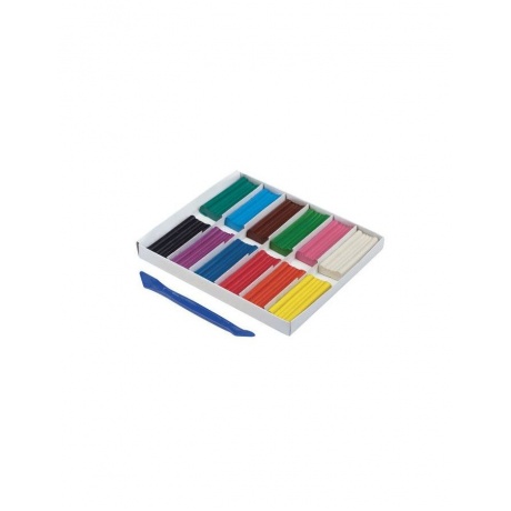 Пластилин классический BRAUBERG, 12 цветов, 240 г, со стеком, картонная упаковка, 103256, (16 шт.) - фото 2