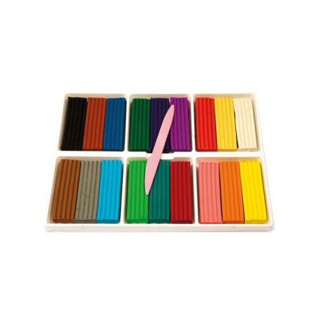 Пластилин классический ЛУЧ Классика, 18 цветов, 360 г, со стеком, картонная упаковка, 20С 1330-08 - фото 2