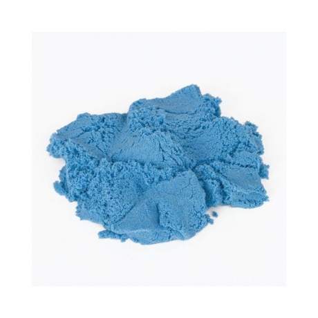 Песок для лепки кинетический ЮНЛАНДИЯ, синий, 500г, 2 формочки, ведерко - фото 2