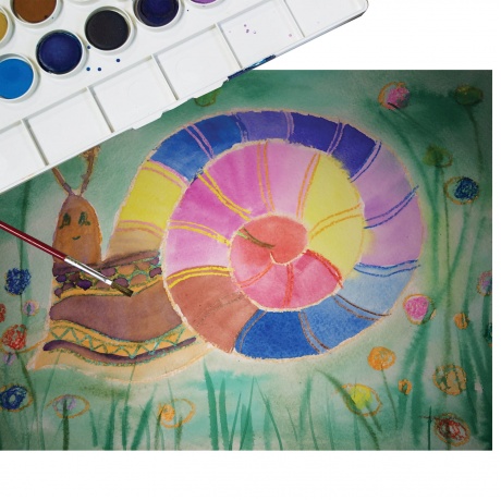 Краски акварельные JOVI (Испания), 18 цветов, с кистью, пластиковая коробка, европодвес, 800/18 - фото 3