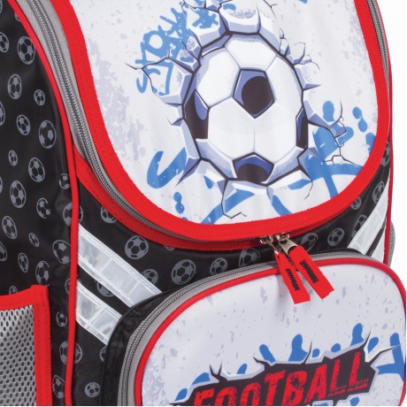 Ранец для учеников начальной школы ПИФАГОР, Футбольный мяч, 36х28х15 см, 227933 - фото 8