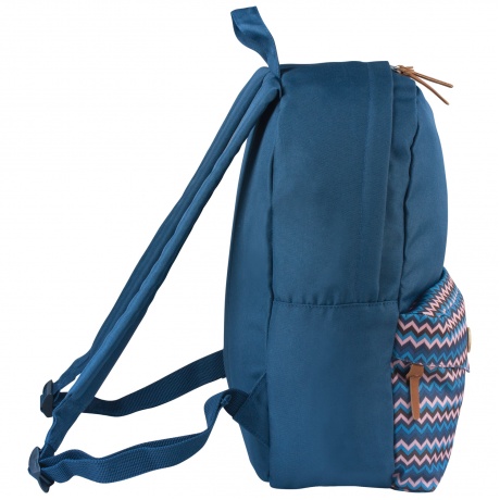 Рюкзак BRAUBERG, универсальный, сити-формат, синий, карман с пуговицей, 20 литров, 40х28х12 см, 225352 - фото 3