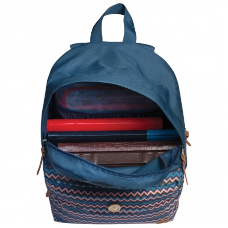 Рюкзак BRAUBERG, универсальный, сити-формат, синий, карман с пуговицей, 20 литров, 40х28х12 см, 225352 - фото 5