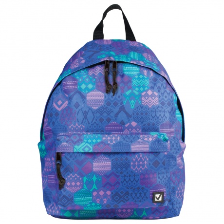 Рюкзак BRAUBERG, универсальный, сити-формат, фиолетовый, Фантазия, 20 литров, 41х32х14 см, 225365 - фото 1