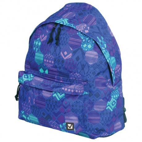 Рюкзак BRAUBERG, универсальный, сити-формат, фиолетовый, Фантазия, 20 литров, 41х32х14 см, 225365 - фото 4
