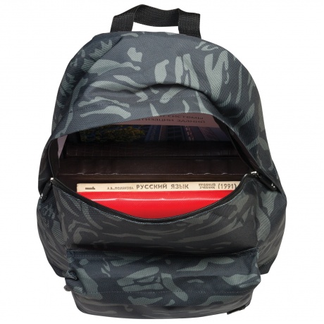 Рюкзак BRAUBERG, универсальный, сити-формат, серый, Камуфляж, 20 литров, 41х32х14 см, 225367 - фото 5