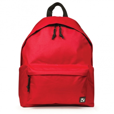 Рюкзак BRAUBERG, универсальный, сити-формат, один тон, красный, 20 литров 41х32х14 см, 225379 - фото 1