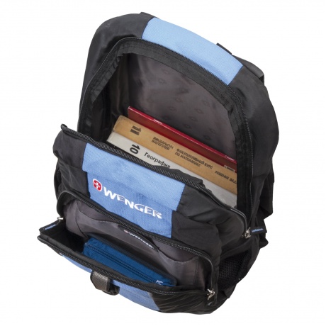 Рюкзак WENGER, универсальный, черно-голубой, 20 л, 32х14х45 см, 17222315 - фото 7