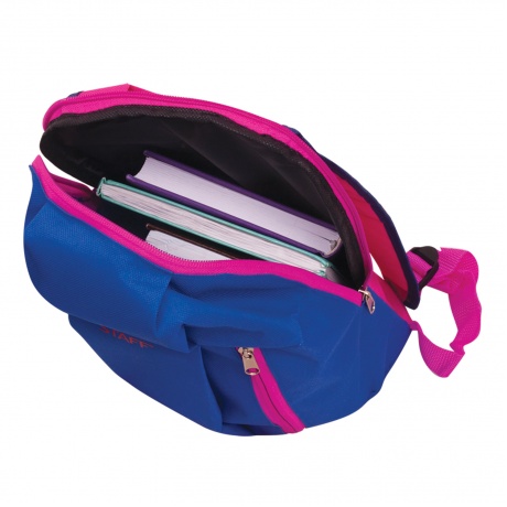 Рюкзак STAFF Air, универсальный, сине-розовый, 40х23х16 см, 226374 - фото 7