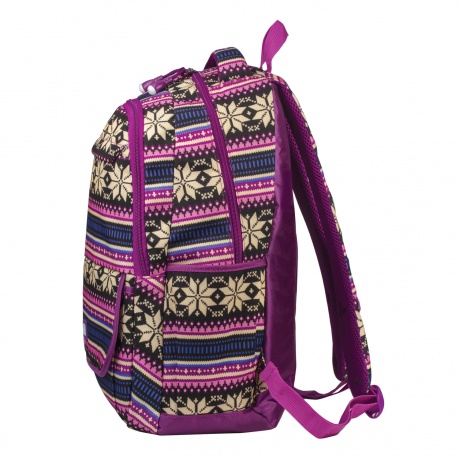 Рюкзак BRAUBERG молодежный, Фиолетовые узоры, канвас, 47х32х14 см, 227069 - фото 2