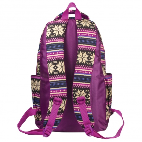 Рюкзак BRAUBERG молодежный, Фиолетовые узоры, канвас, 47х32х14 см, 227069 - фото 6