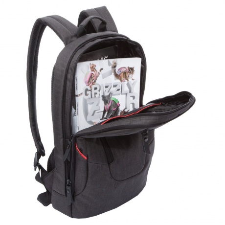 Рюкзак GRIZZLY универсальный, с отделением для ноутбука, черный, 28х44х16 см, RU-820-1/3 - фото 5
