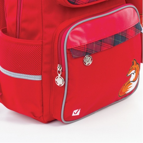 Рюкзак BRAUBERG с пеналом в комплекте, эрго-спинка, для девочек, Лиса, 42х29х14 см, 227852 - фото 5