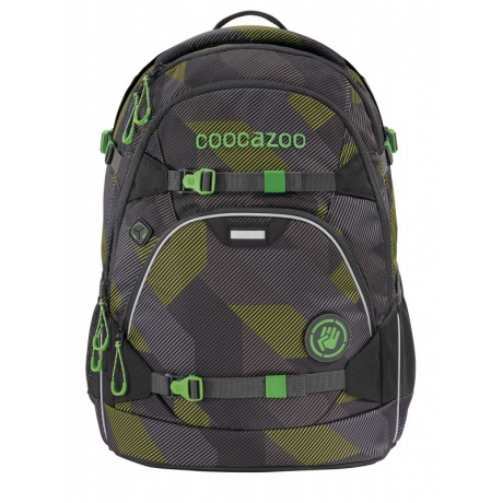 Рюкзак Coocazoo ScaleRale Polygon Bricks Grey черный/зеленый (00183924) - фото 1