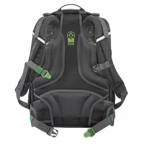 Рюкзак Coocazoo ScaleRale Polygon Bricks Grey черный/зеленый (00183924) - фото 2