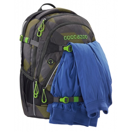 Рюкзак Coocazoo ScaleRale Polygon Bricks Grey черный/зеленый (00183924) - фото 3