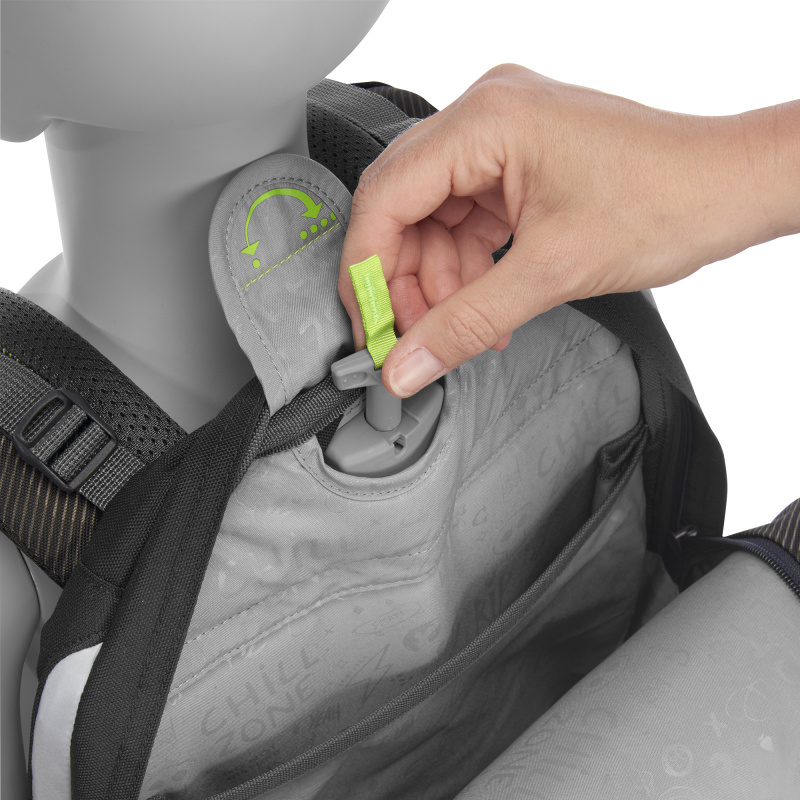 Рюкзак Coocazoo ScaleRale Polygon Bricks Grey черный/зеленый (00183924) - фото 4