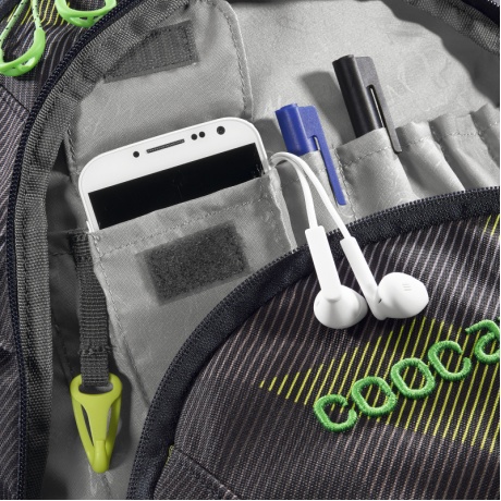 Рюкзак Coocazoo ScaleRale Polygon Bricks Grey черный/зеленый (00183924) - фото 5