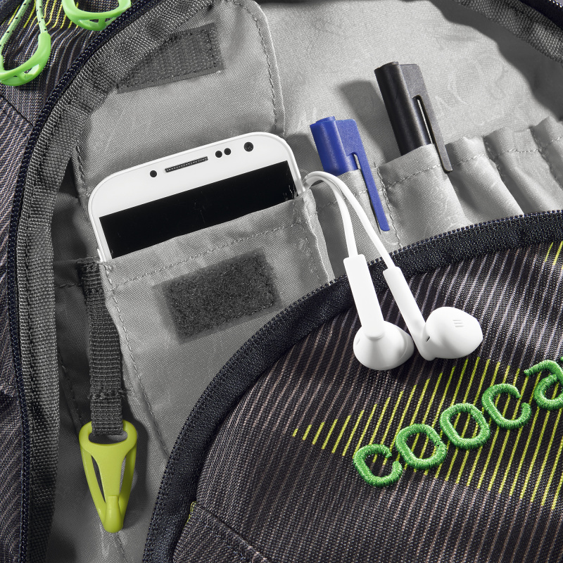 Рюкзак Coocazoo ScaleRale Polygon Bricks Grey черный/зеленый (00183924) - фото 5