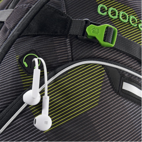 Рюкзак Coocazoo ScaleRale Polygon Bricks Grey черный/зеленый (00183924) - фото 6