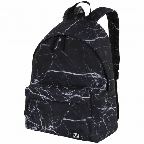270790, Рюкзак BRAUBERG универсальный, сити-формат, &quot;Black marble&quot;, 20 литров, 41х32х14 см, 270790 - фото 1