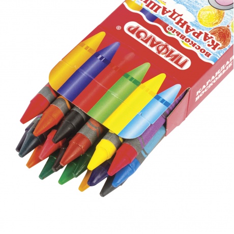 Восковые карандаши ПИФАГОР, 18 цветов, 222963, (Цена за 12 шт.) - фото 4