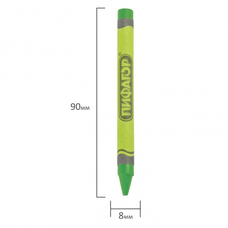 Восковые карандаши ПИФАГОР, 18 цветов, 222963, (Цена за 12 шт.) - фото 5