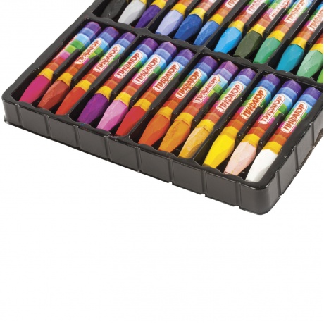 Восковые мелки утолщенные ПИФАГОР, 24 цвета, на масляной основе, яркие цвета, 222972, (Цена за 4 шт.) - фото 4